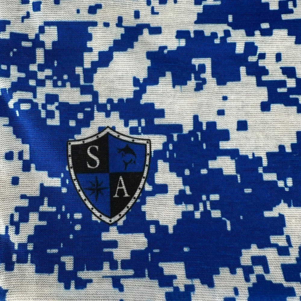 SACO Frost Tech Fleece Face Shield Neck Gaiter Blue Digital‎ Camo One Size NEW!!